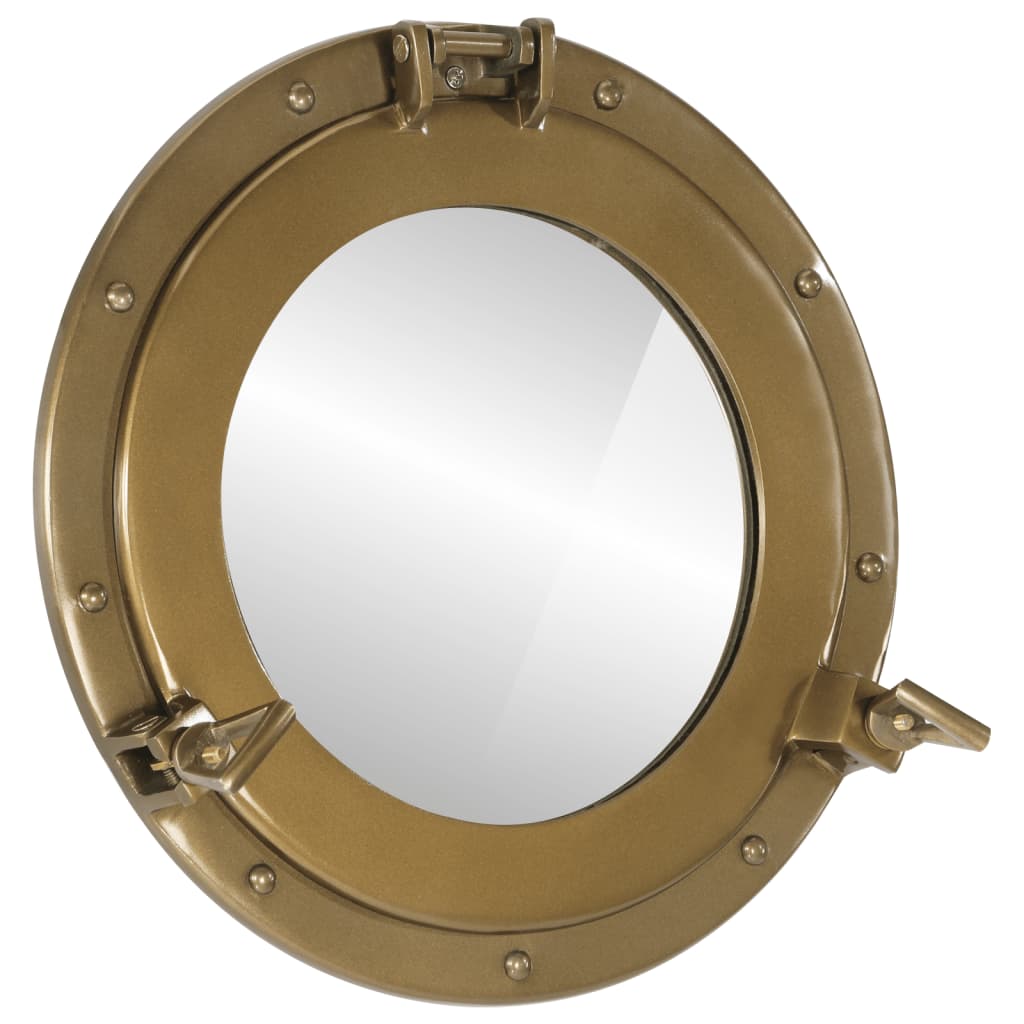 Porthole Mirror Wall Hanging Ø50 Cm Aluminium And Glass